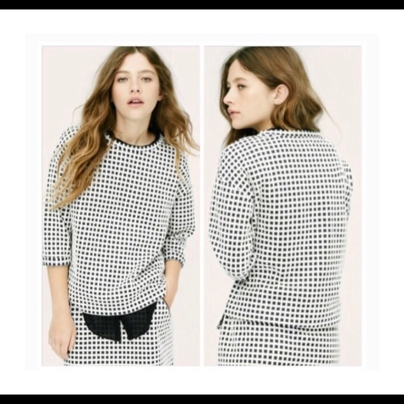 NWOT-LOU & GREY Window Pane Light Pullover Sweater - Picture 2 of 6
